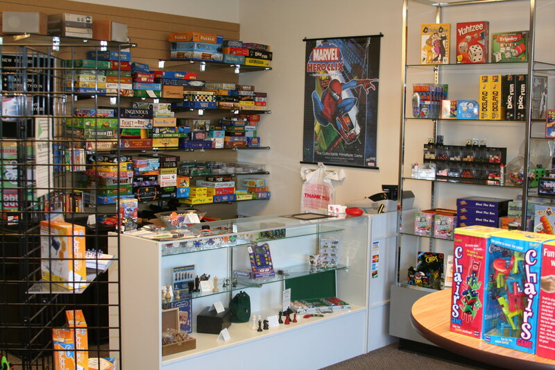 Our game store - checkout counter and game library